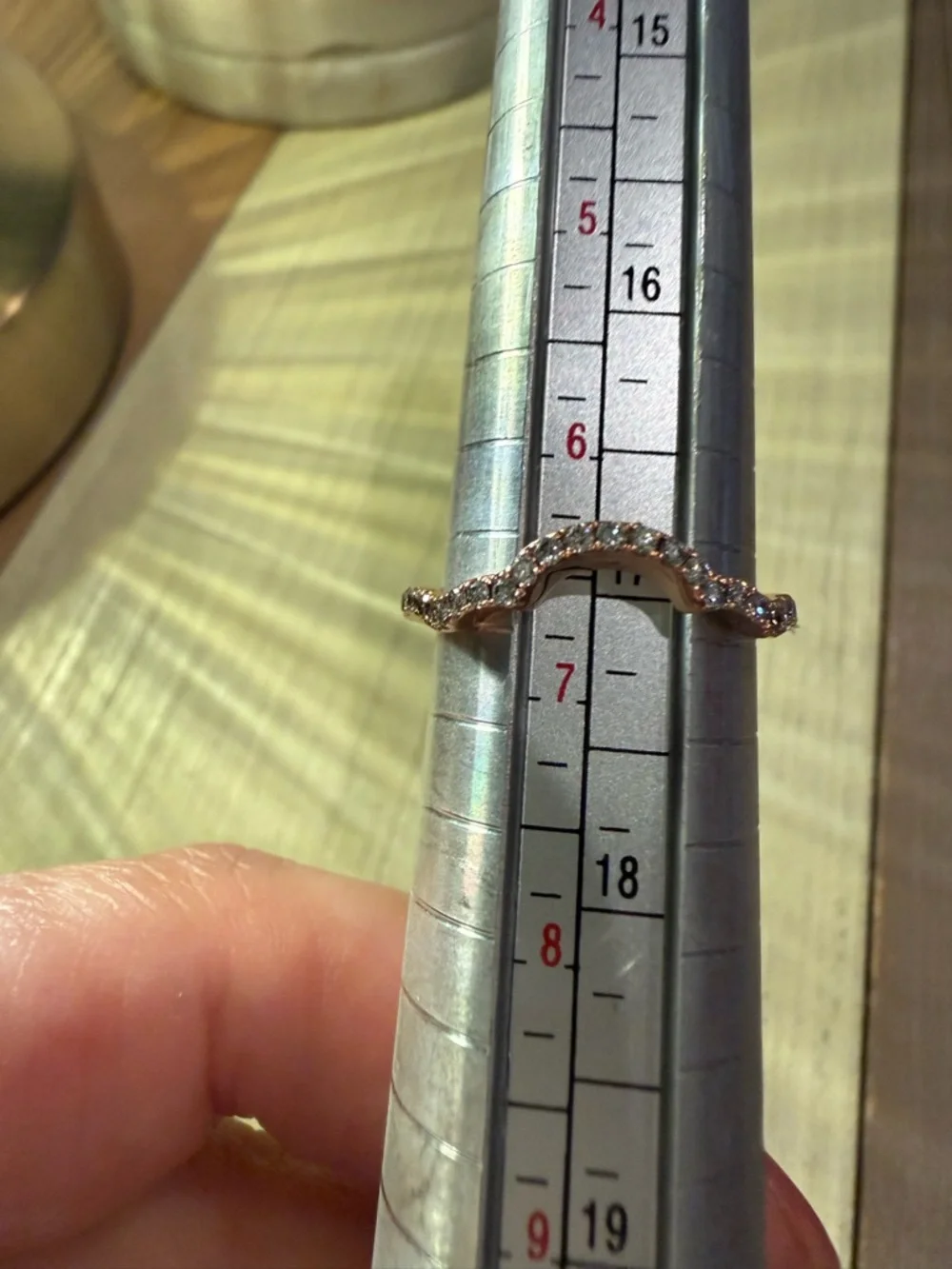 Levian Rose Gold Diamond Curved Stackable Ring - Picture 1 of 7